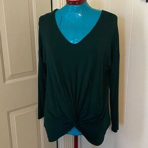 NWT Emerald V-Neck Long Sleeve Tunic/Top Women Size M